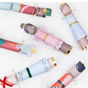 Хлопушки английские Meri Meri "Щелкунчик", без хлопка, 6 шт